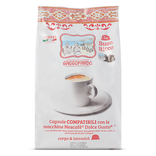 128 Capsule RICCO Caffè Gattopardo To.Da Compatibili Dolce Gusto