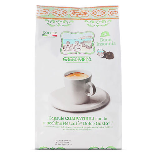 128 CAPSULES GINSENG Coffee Gattopardo To.Da Compatible with Dolce Gusto