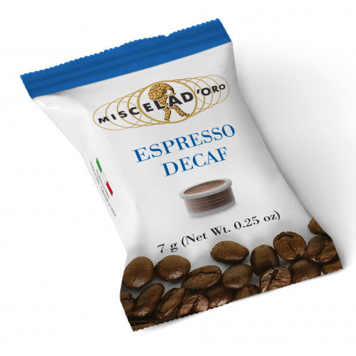 Miscela d'oro Espresso Decaf – 100 Espresso Point Compatible Capsules