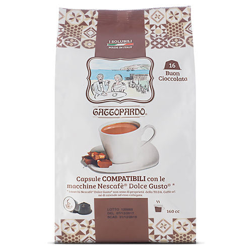 128 CIOCCOLATA Gattopardo To.Da Capsules Compatible with Nescafé Dolce Gusto
