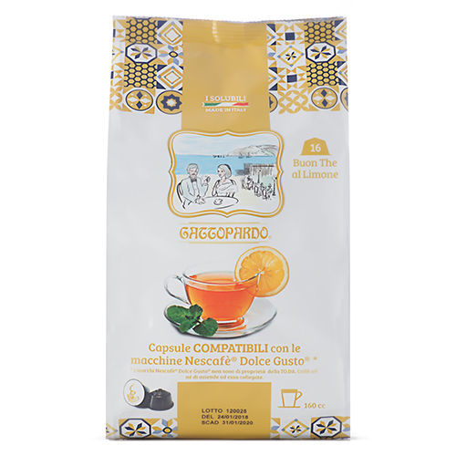 128 TE AL LIMONE Gattopardo To.Da Capsules Compatible with Nescafé Dolce Gusto