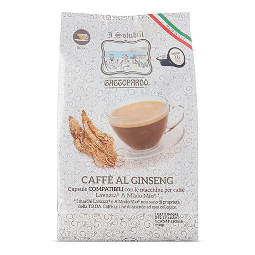 128 GINSENG COFFEE Capsules Gattopardo To.Da Compatible with Lavazza A Modo Mio
