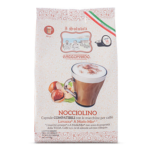 128 NOCCIOLINO Gattopardo To.Da Capsules Compatible with Lavazza A Modo Mio