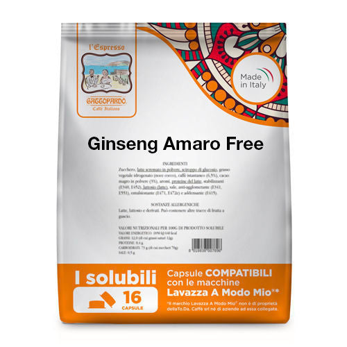 128 BITTER GINSENG COFFEE Capsules Gattopardo To.Da Compatible with Lavazza A Modo Mio