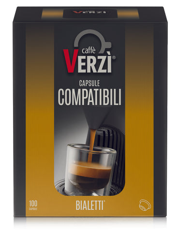 Verzi Bialetti Compatible Capsules - Strong Aroma x 100