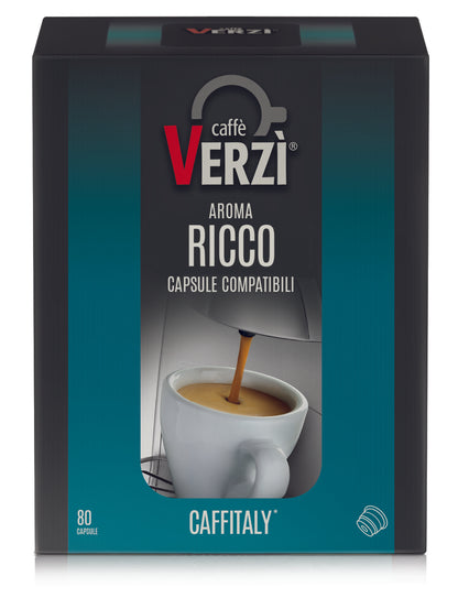 Verzi Caffitaly Compatible Capsules - Rich Aroma x 80