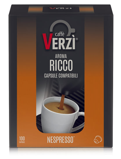 Verzi Capsule Compatibili Nespresso - Aroma Ricco x 100