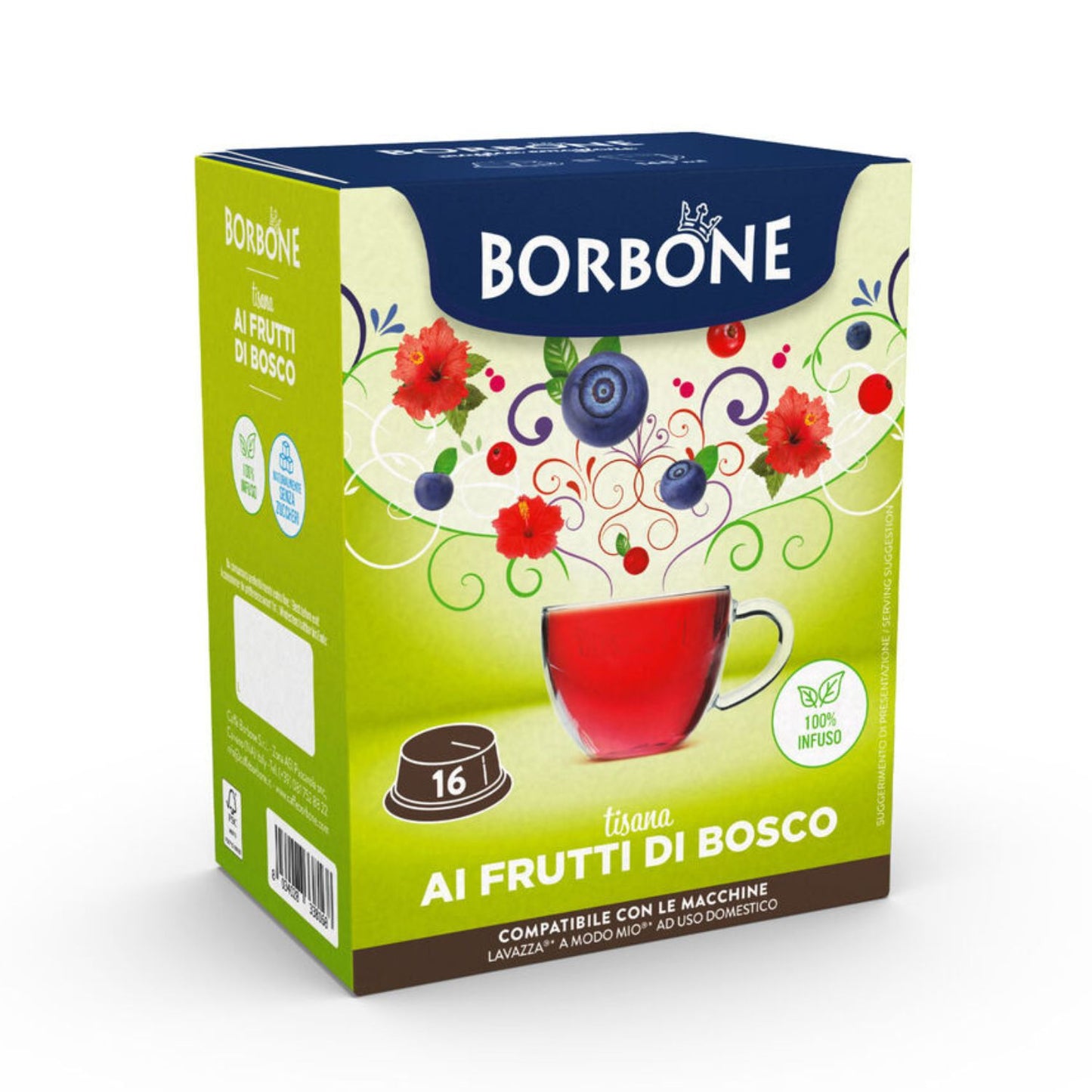 BORBONE "A MODO MIO" WILD BERRY HERBAL TEA 96 PCS