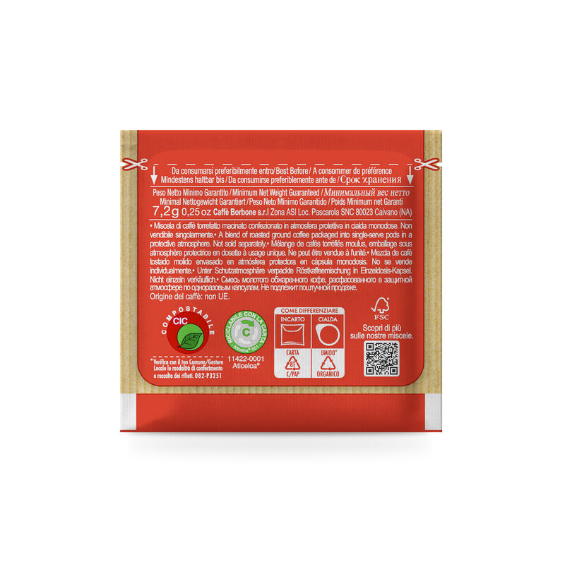 Borbone Cápsulas ESE 44 mm Mezcla ROJA X 150