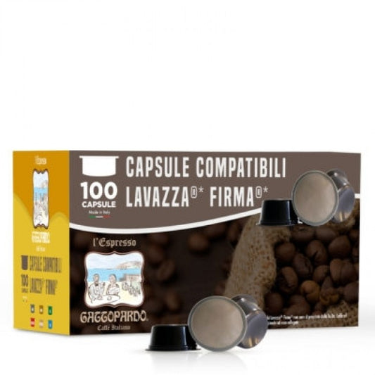 100 Gattopardo To.Da RICH TASTE Coffee Capsules, Lavazza Firma Compatible